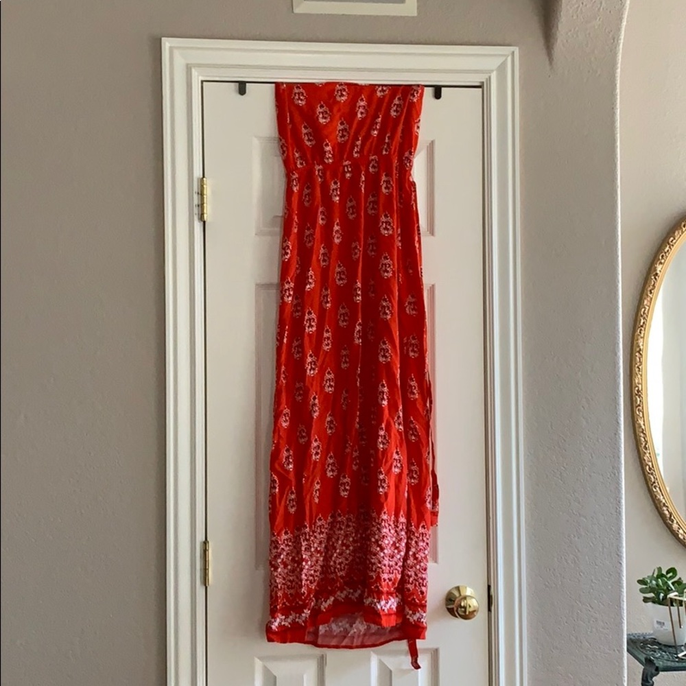 Bandana print maxi with waist tie